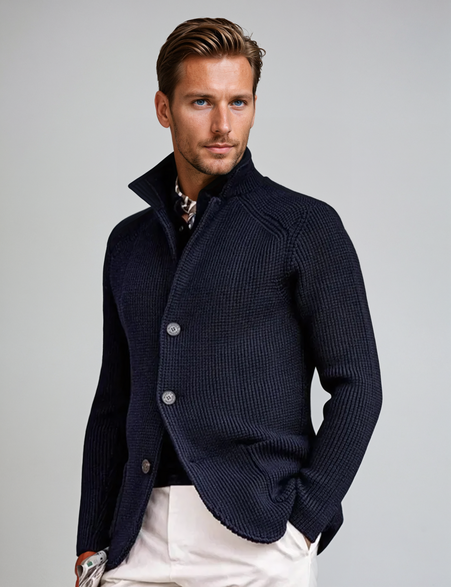 Men's Cardigan Knitwear Sweater l Jadrian