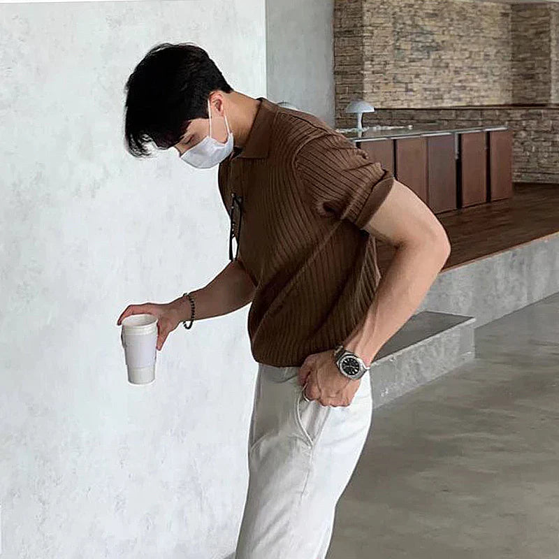 Collared Button Down Polo Shirt l Ronan