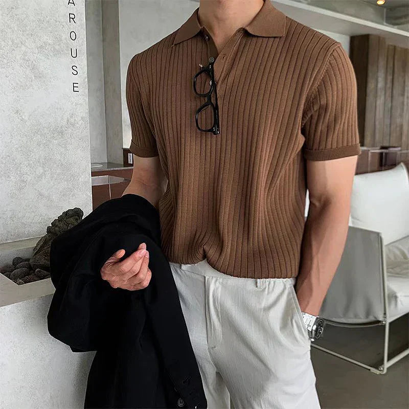 Collared Button Down Polo Shirt l Ronan